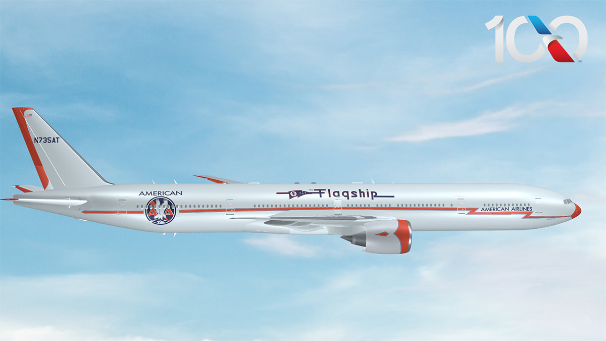 .<a href="/AmericanAir/">americanair</a> is debuting a new special livery, dubbed “Flagship,” to celebrate its centennial and highlight its most premium travel experience.

What do you think?

It’ll be found on one 777-300 registered N735AT