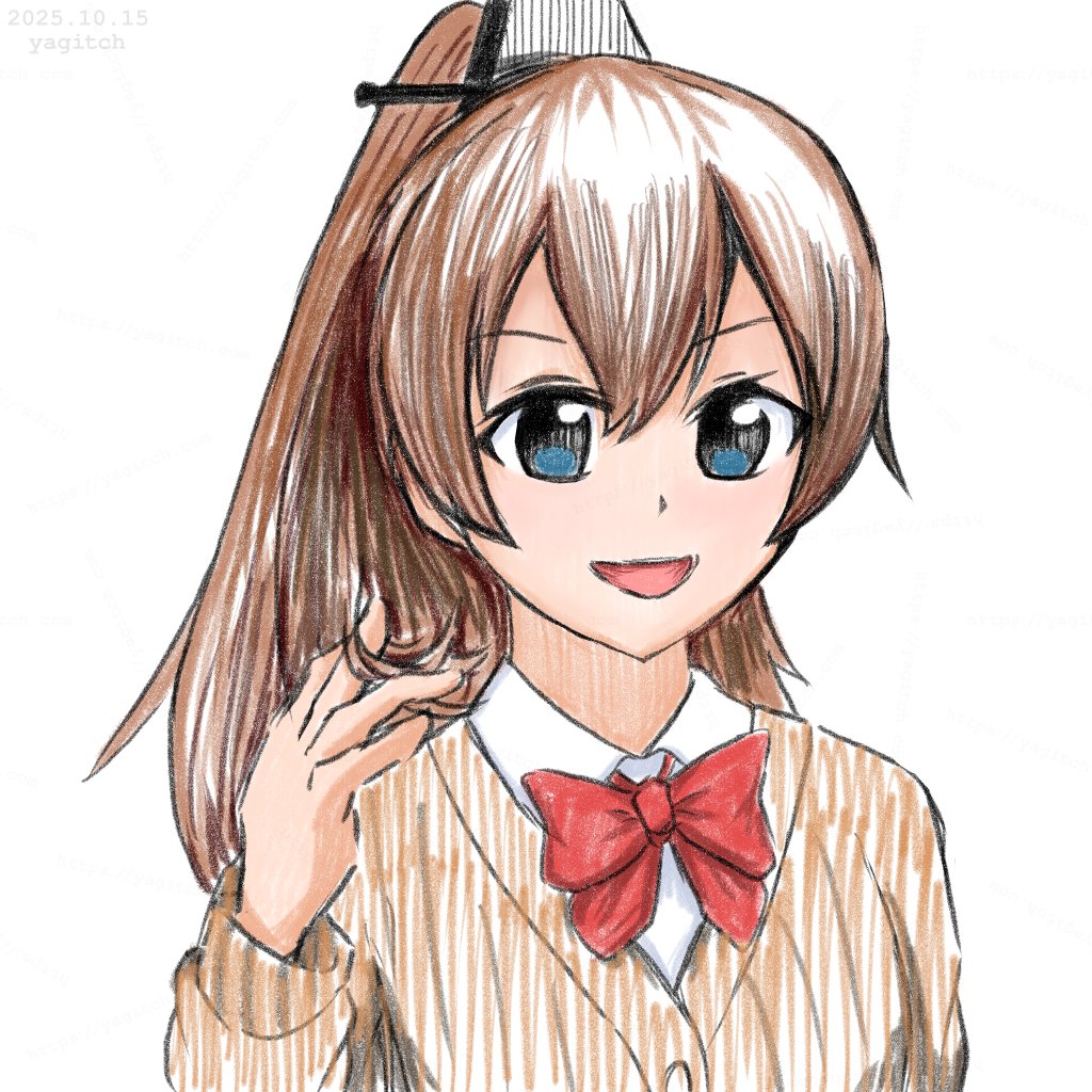 熊野(艦隊これくしょん) 「#艦これ版深夜の真剣お絵描き60分一本勝負 #艦これ版真剣お絵描き60分一本勝負」|yagitch（やぎっち）6/28神戸-石畳16のイラスト