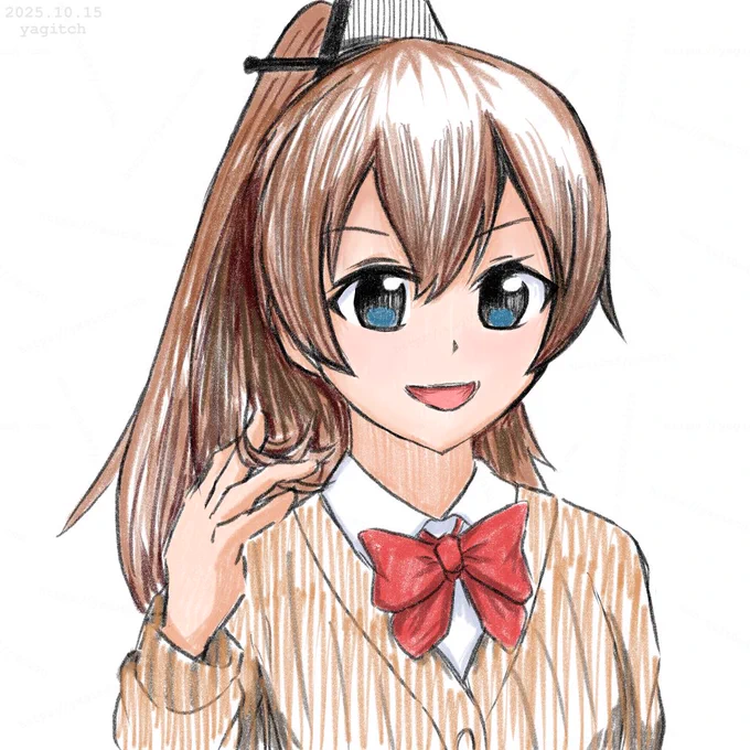 #艦これ版深夜の真剣お絵描き60分一本勝負 #艦これ版真剣お絵描き60分一本勝負_20251015 熊野