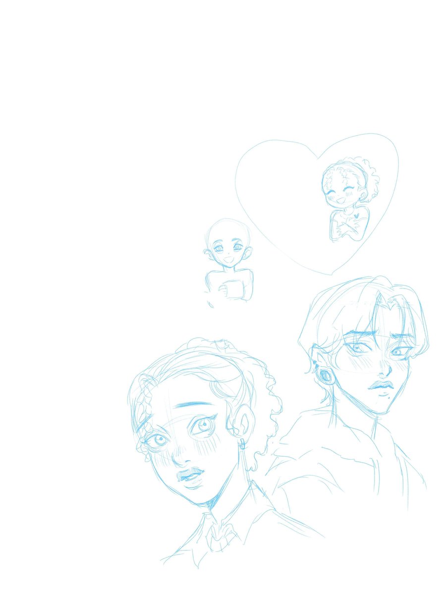 Patrine_PJ's tweet photo. I have been on a role(imo) I still don't understand why my sketch(blue) looks so much softer than the lineart, it's the same pencil gang wth 😵😵
#oc #glstory #wlw https://t.co/xcaWRiNYTf