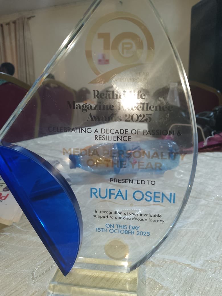 ruffydfire's tweet image. Another award media personality of the year. I am humbled