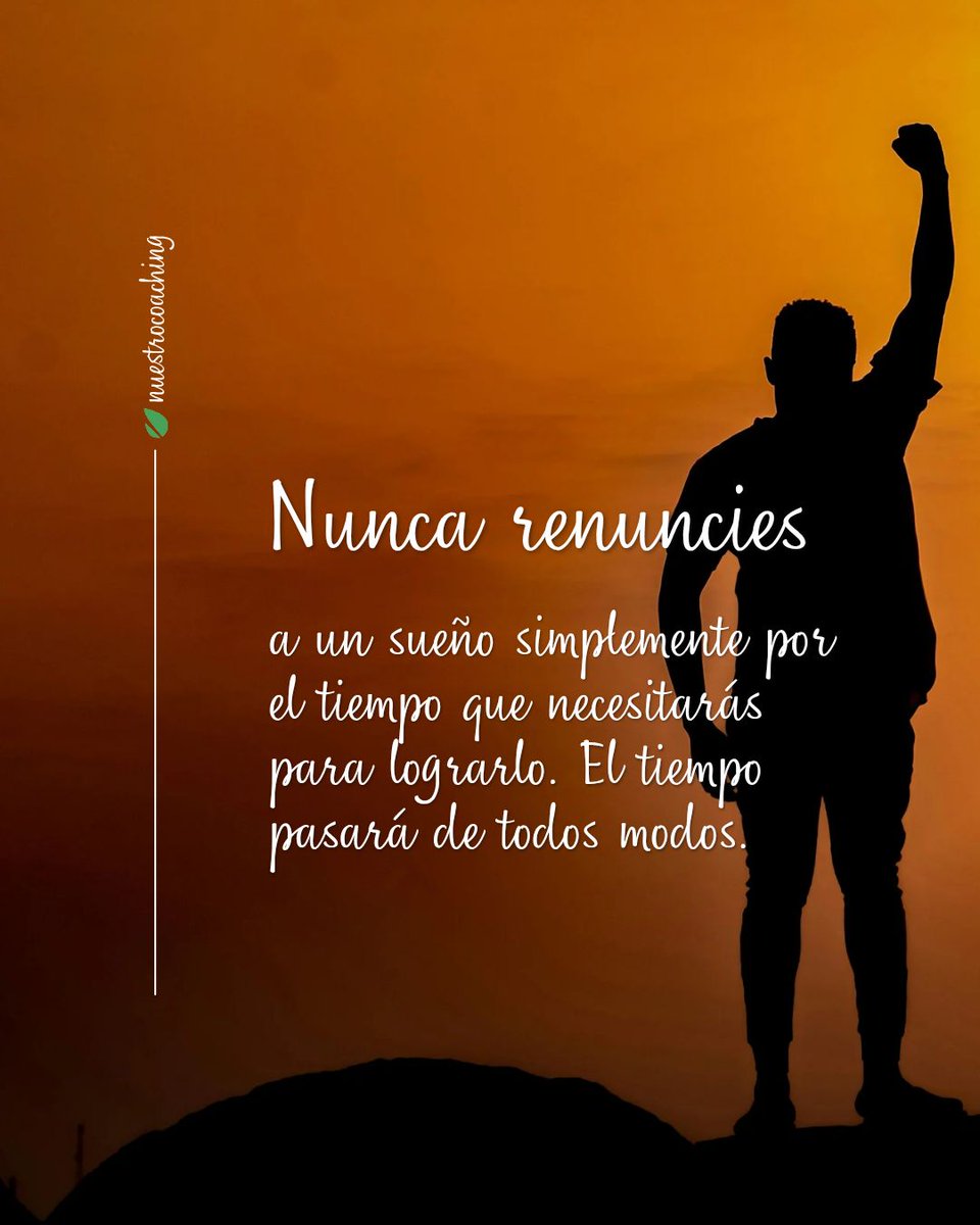 nuestrocoaching's tweet photo. ✨ No renuncies a tus sueños.

El tiempo pasará igual, así que úsalo para construir aquello que realmente deseas. 💫
Cada día que avanzas, estás más cerca de hacerlo realidad. 🌟💪

#MotivaciónDiaria #CrecimientoPersonal #SueñosQueInspiran https://t.co/6zpiAU2ss2