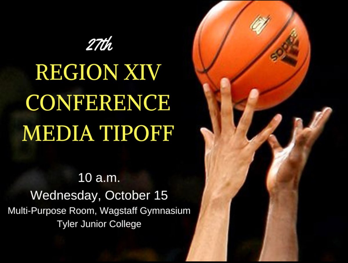 The 27th Annual Region XIV Media Tip Off goes live at 10:00am Central! Tune in via TJC’s YouTube Stream-

 youtube.com/@tjcapacheathl…