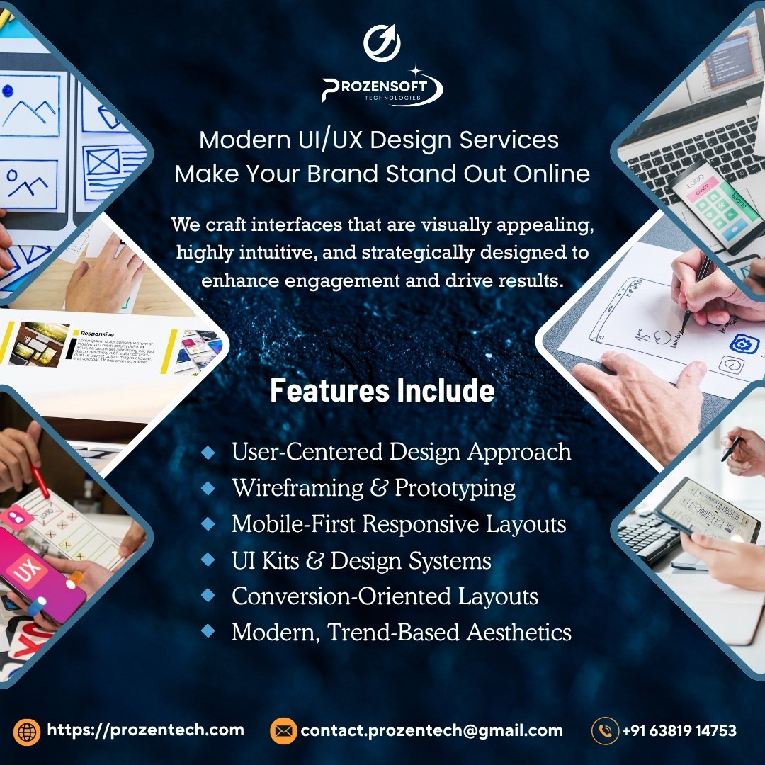 Prozensoft2025's tweet image. 🎨 UI/UX Design Services That Turn Ideas into Seamless Digital Experiences ✨
Your users deserve more than just a beautiful interface  they deserve an experience that feels effortless, intuitive, and memorable

#UIUXDesign #UIUXServices #ProzensoftTechnologies #UIDesign #UXDesign