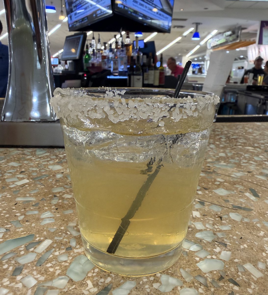 Morning margaritas on the way to Cincy 🤍🖤