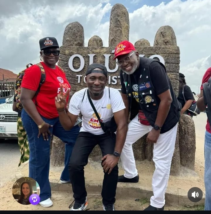Meet our Polio Eradication Champions of Rotary Club of Ikoyi D9112 at the just concluded Polio campaign at the memorial Olumo Rock Abeokuta!
@Rtn. Boheje, Tony &amp; PAG. Senaya.

#EndPolio
#ServiceAboveSelf
#RotaryClubOfIkoyi
#RotaryInternational