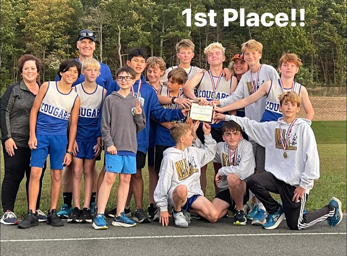 Congrats to our boys and girls XC Teams. Our girls placed 2nd in the NVJL Championship and our boys where the NVJL Champions this yr!
#GreatJobCougars
#LetsGoCougars 
#J-WMSAthlectics