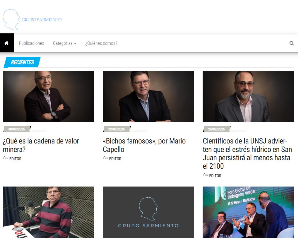 🚨AHORA! Actualizamos nuestro sitio web

💻Lee todos nuestras opiniones, contenidos y  presentaciones, online! <a href="/GSarmiento_Ar/">Grupo Sarmiento</a> 

🌐Nuestra Web gsarmiento.com.ar
