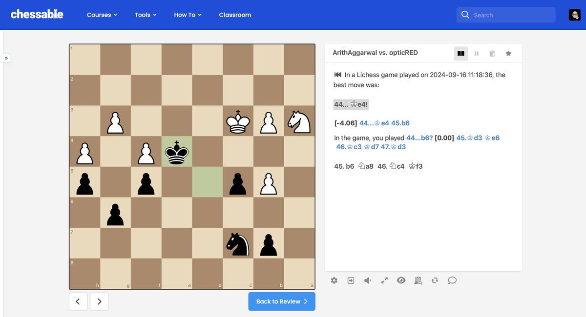 ElKayceeM3's tweet image. I always wanted to play chess endgames like GM Ulf Andersson but I am not sure if my eye and brain is up to it. Reviewing my games at @chessable 's #PuzzleConnect, this caught my eye (but not my brain!). Black to play in this critical moment. Solution on the next photo.