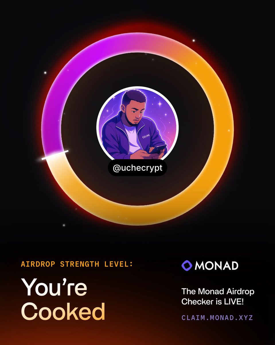 Monad Airdrop 🔥🔥🔥🔥

Finally checked my eligibility and I'm eligible. See you on the 28th of Oct.