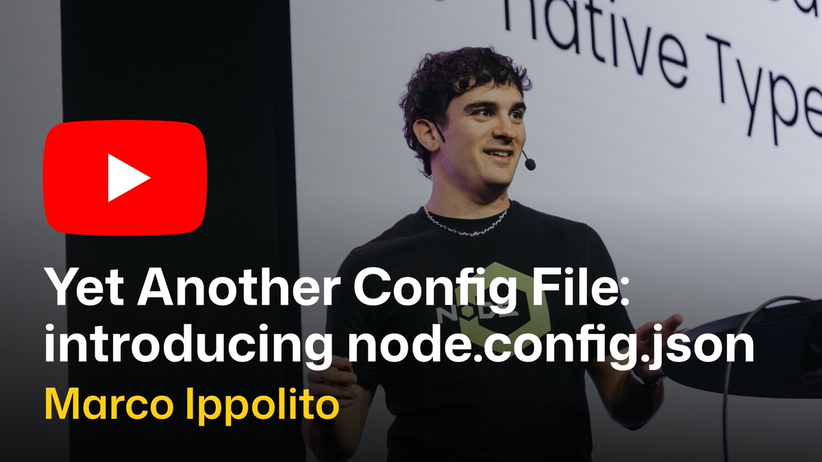 nordicjs's tweet image. In "Yet Another Config File: introducing node.config.json" @satanacchio from @herodevs and the @nodejs Technical Steering Committee introduced the new node.config.json file and explained why it's useful.
youtu.be/KayS7U-ivNo