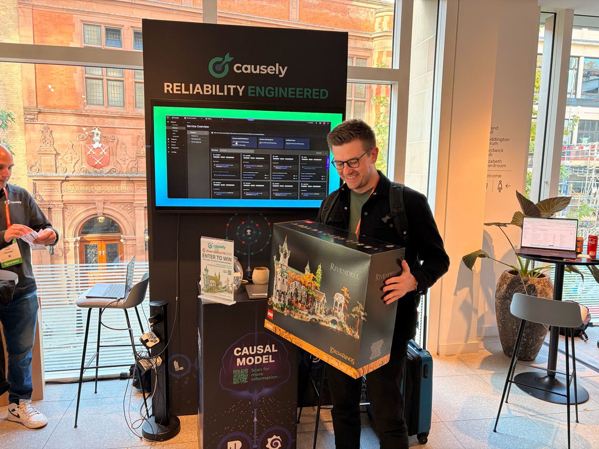 Causelyai's tweet photo. Big thanks to @grafana for an amazing #ObservabilityCON!

Great sessions, great people, and one very happy winner of our LOTR #LEGO set 🧱

We’re especially excited about #Beyla and where it’s headed → read our take: https://t.co/iOAhGXqFrB https://t.co/d1ocK9HHjA
