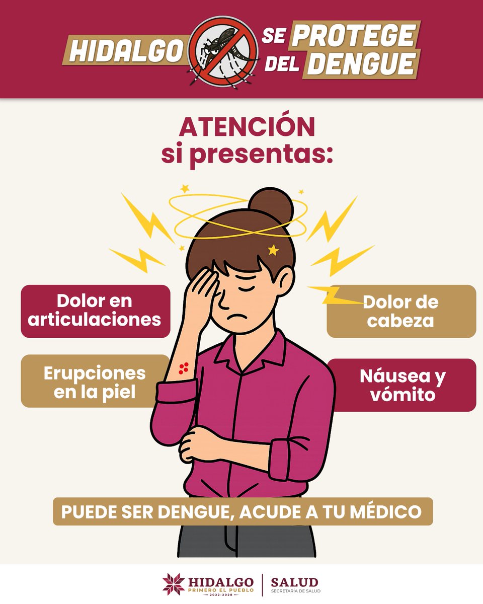 juliomenchaca_'s tweet image. Te comparto algunas recomendaciones para cuidar tu salud y la de tu familia del dengue, por la atípica temporada de lluvia.
#HidalgoUnido
#PrimeroElPueblo
