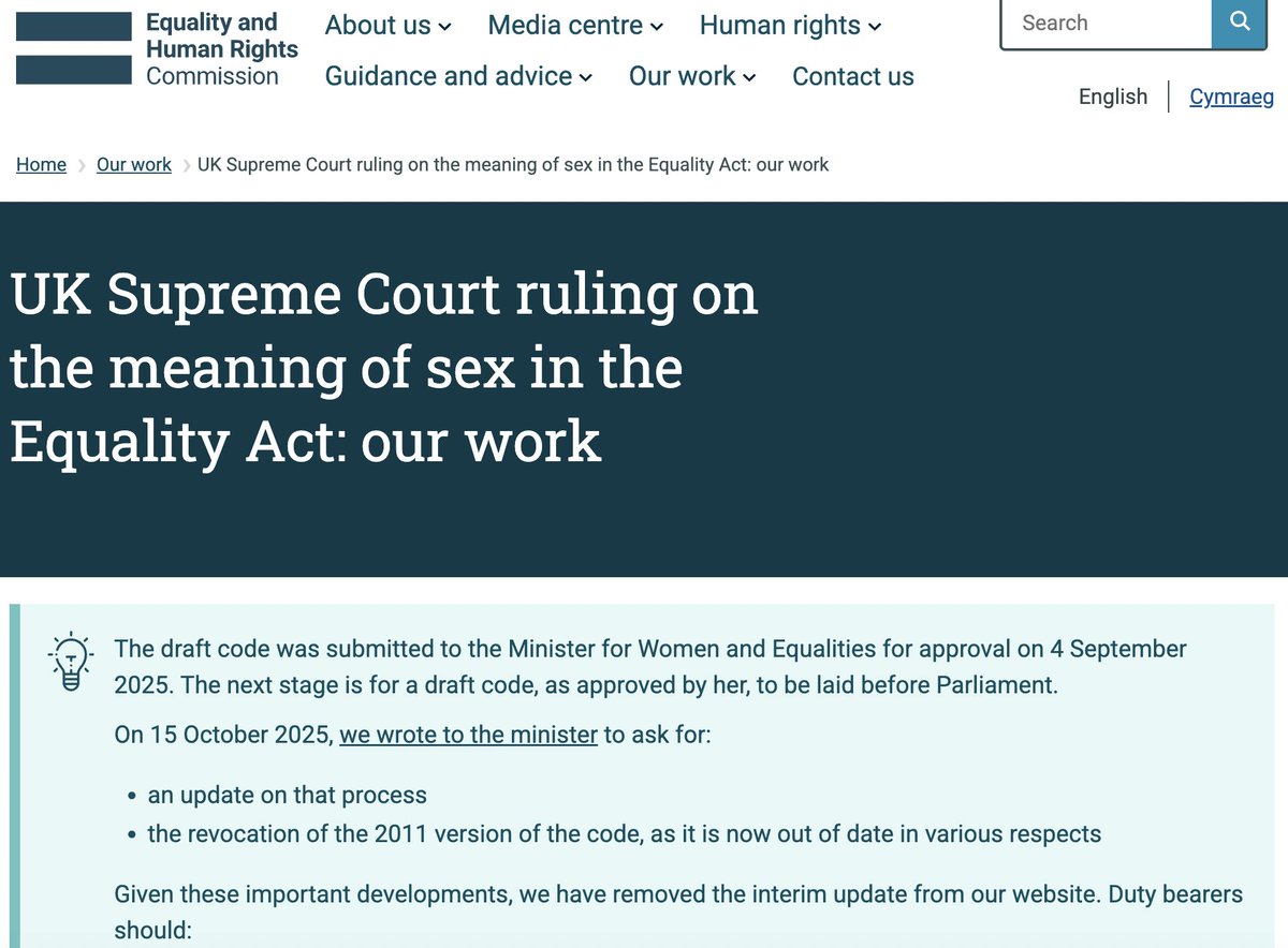 The EHRC has just taken down their transphobic interim guidance 👀 

equalityhumanrights.com/our-work/uk-su…