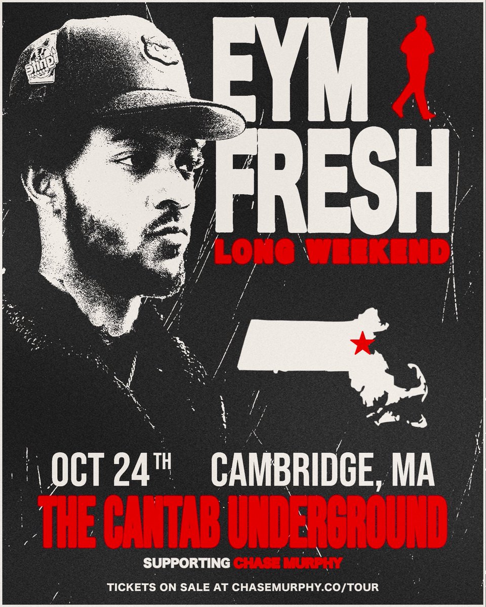 Our show flyers for Chase Murphy’s upcoming headliner in Cambridge, MA❗️