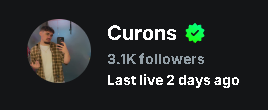 CuronsLive's tweet photo. Hit 3k on @kick 🥳 https://t.co/nrtVCdKoT7