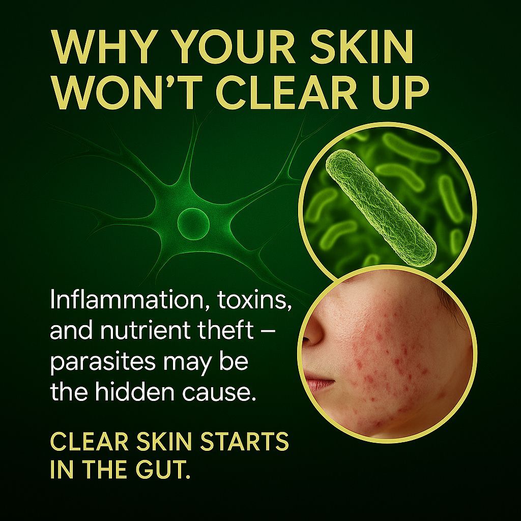 clifsremedies's tweet image. Why your skin won’t clear up

Acne, eczema, and psoriasis often start in the gut — not the surface.
Parasites release toxins, steal nutrients, and inflame your body from the inside out.

Reach out at clifsremedies.bio.link for more or visit my link.

#parasitecleanse #skindetox