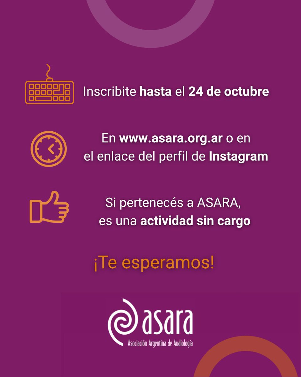 ⭐️ XX Conferencia Internacional ASARA

👂 Entornos auditivos y desarrollo del lenguaje en niños con pérdida de audición
Expositor: Ph.D. Carlos Benítez-Barrera

Inscribite acá 👇
bit.ly/4o2Weo3 

#audiología #pérdidadeaudición