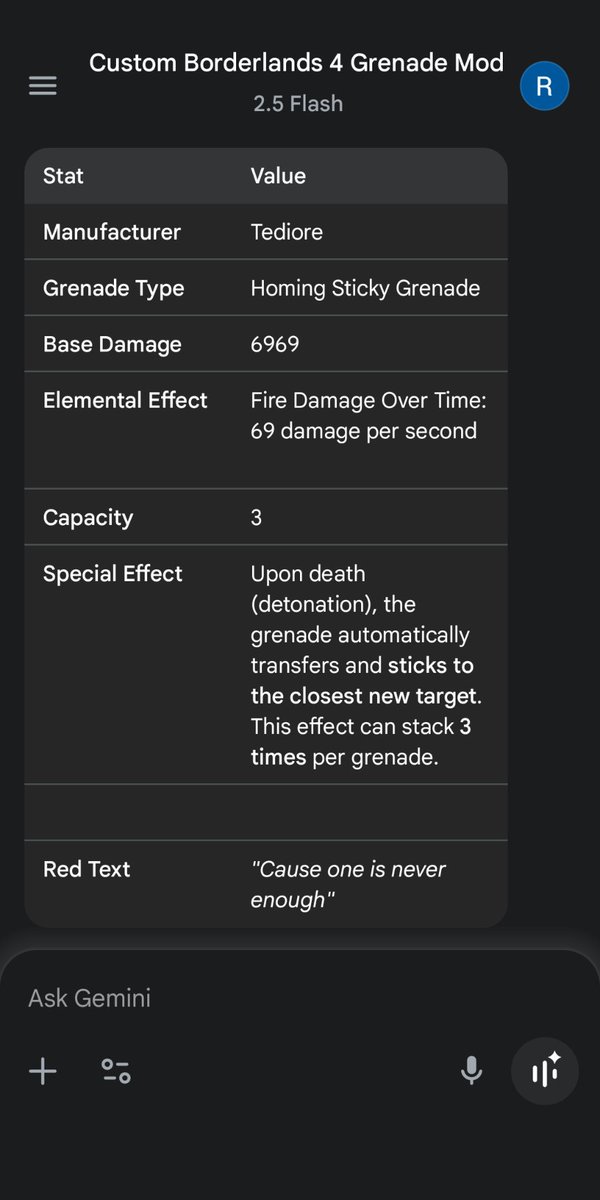 Heatherma29's tweet photo. @DuvalMagic @GearboxOfficial #Borderlands4 @Borderlands @2K 

***this is not a in game item obviously 

Look at photos for backstory I had to use Gemini to make it look right but I gotta say I'm passing this along to gearbox please make this  😂 https://t.co/eOd3Vd8oQu