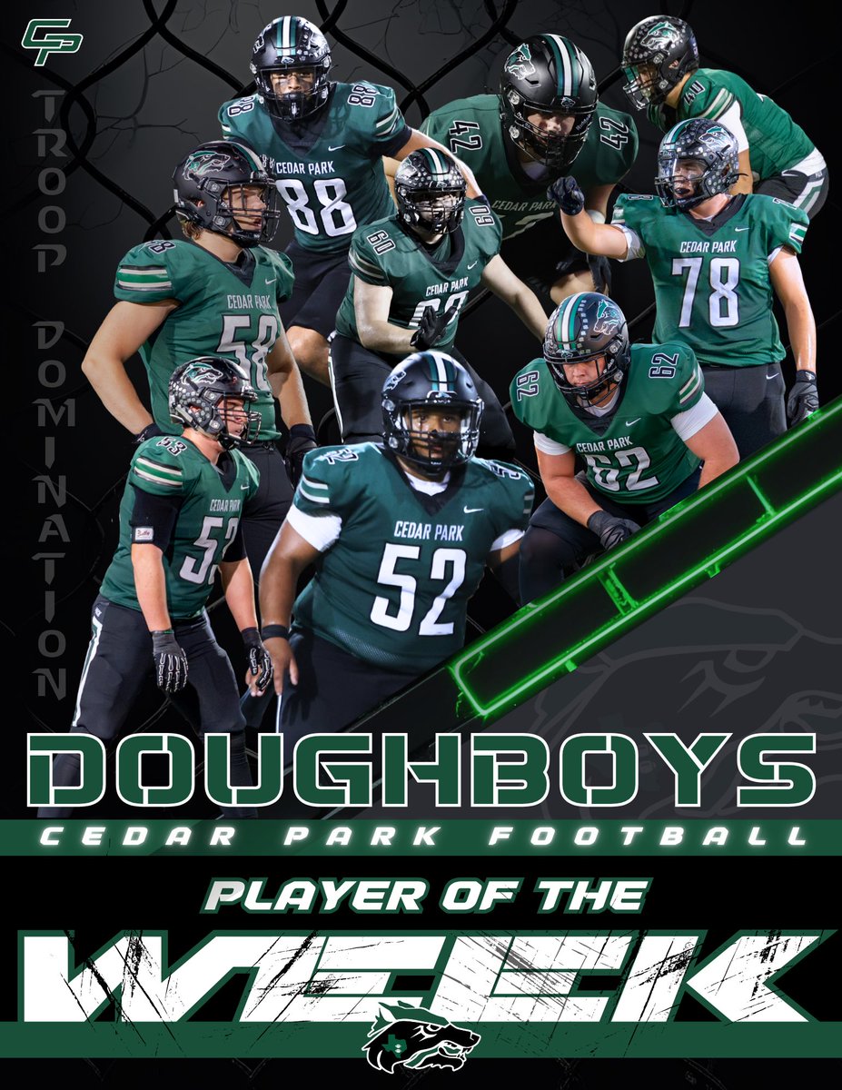 Cedar Park Football 2024 (@cedar_parkfb) on Twitter photo 🚨Players of The Week🚨
Our week 6 players of the week go to some absolute playmakers on the field! These guys impacted the game in all phases! Congrats men, you EARNED it! 
#OneStandard #Attack
<a href="/CoachQCPProud/">Coach Q</a> <a href="/CoachPedraza60/">Gilbert Pedraza III</a> <a href="/AllenMarrow/">Allen Marrow</a> <a href="/_CoachPerez/">Coach Perez</a> <a href="/jace_daniel/">Jace Hudson</a> 🚨Players of The Week🚨
Our week 6 players of the week go to some absolute playmakers on the field! These guys impacted the game in all phases! Congrats men, you EARNED it! 
#OneStandard #Attack
<a href="/CoachQCPProud/">Coach Q</a> <a href="/CoachPedraza60/">Gilbert Pedraza III</a> <a href="/AllenMarrow/">Allen Marrow</a> <a href="/_CoachPerez/">Coach Perez</a> <a href="/jace_daniel/">Jace Hudson</a>
