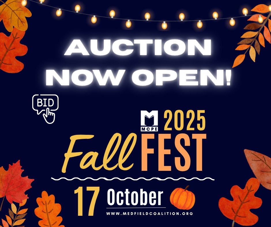 📢 Let the bidding begin! 🌟 In celebration of this year's Fall Fest, MCPE is featuring an amazing auction with 30+ items including wines, a landscape design master plan, sports tickets, autographed memorabilia and more! Register now and bid online: givebutter.com/c/2CmG5f/aucti…