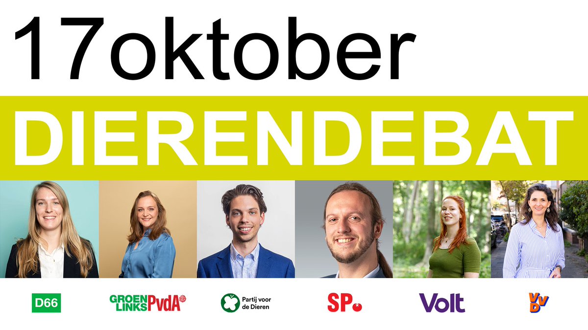 CAS_Int's tweet image. Op vrijdag 17 oktober debatteren Jade van der Linden (GL-PvdA),
@diekevgroningen
(VVD),
@FalcoHassel
(PvdD),
@LisannevanDamme
(D66) Anne van den Ende (Volt) en Yurre Wieken (SP) over dieren in de Grondwet, huis- en waterdieren, jacht en veehouderij. 

👉dierencoalitie.nl/dierendebat-20…