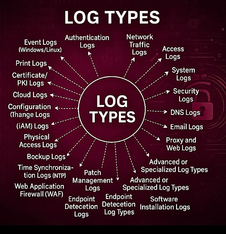 SecurityTrybe's tweet image. Log Types