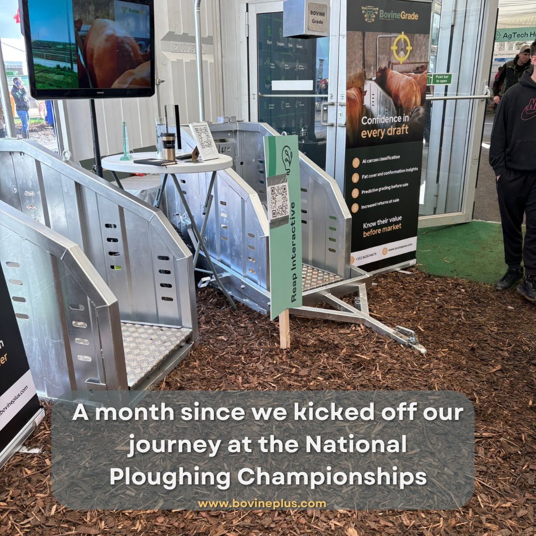 How fast time flies! ⏳
It’s already been a month since we kicked off our journey at the National Ploughing Championships 🚜🌾

#BovinePlus #Ploughing2025 #SmartFarming #AgriInnovation #EveryKiloCounts