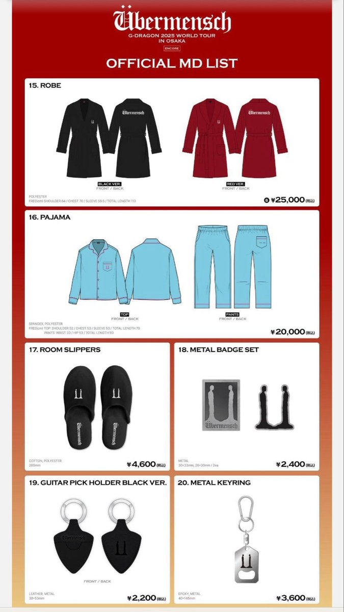 G-DRAGON Übermensch アンコール グッズ2点 G-DRAGON Übermensch アンコール グッズ2点