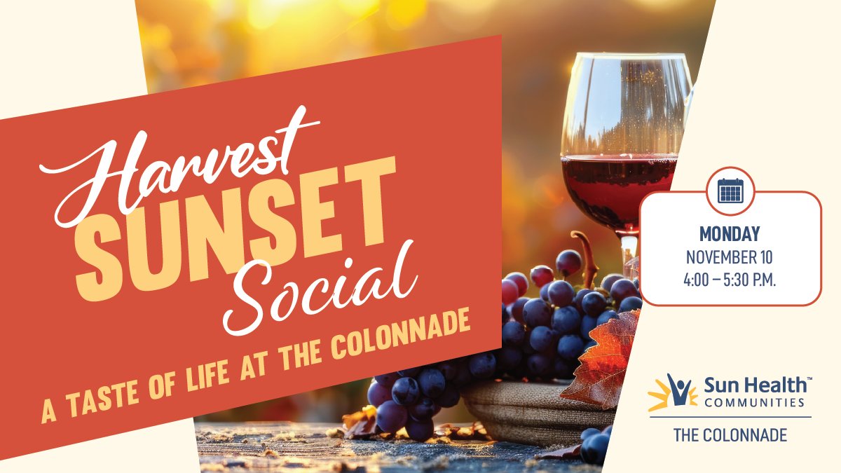 Join us on Nov 10 for an evening gathering under Arizona’s stunning desert skies. The Colonnade invites you to a picturesque outdoor social featuring live music, cozy seating, &amp; fall-themed appetizers to see what makes the community special.

RSVP Today by calling (623) 303-9517.