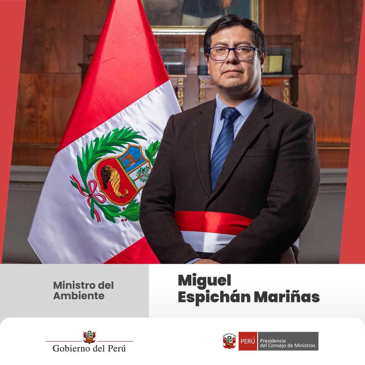 ProgramaBosques's tweet image. #GabineteÁlvarez 🇵🇪 | Conoce el perfil del nuevo Ministro del Ambiente, Miguel Angel Espichán Mariñas.
👉 gob.pe/es/n/1264286