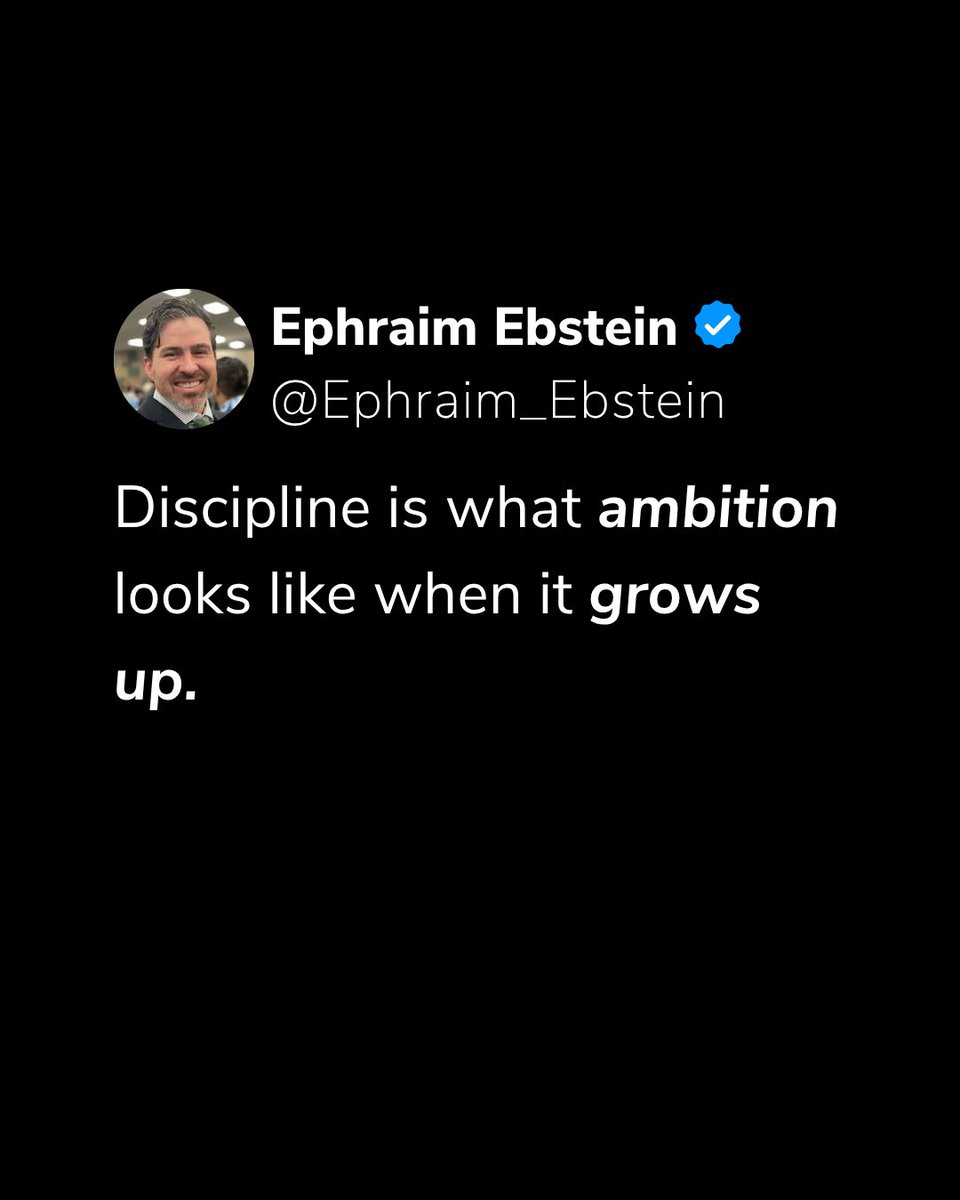 Ambition starts the fire. Discipline keeps it burning. Without it, dreams turn to smoke.