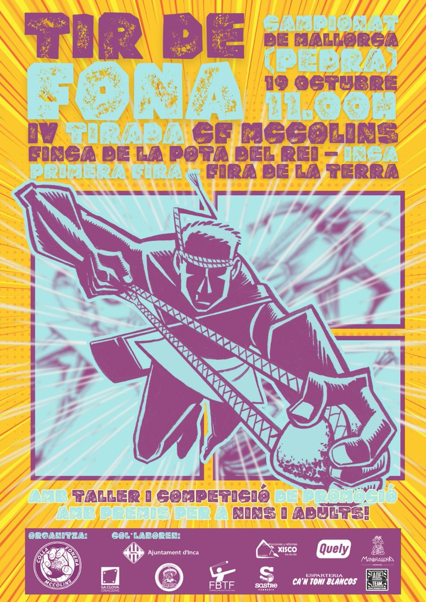 🏹 La tradició del tir amb fona torna a la Fira de la Terra!
El proper diumenge, a la finca de sa Pota del Rei, se celebrarà la darrera jornada del Campionat de Mallorca amb una tirada popular oberta per a tothom 🎯💪
#FiresInca2025 <a href="/incaciutat/">Ajuntament d’Inca</a> <a href="/dijousbo/">Fires Inca 2025</a>