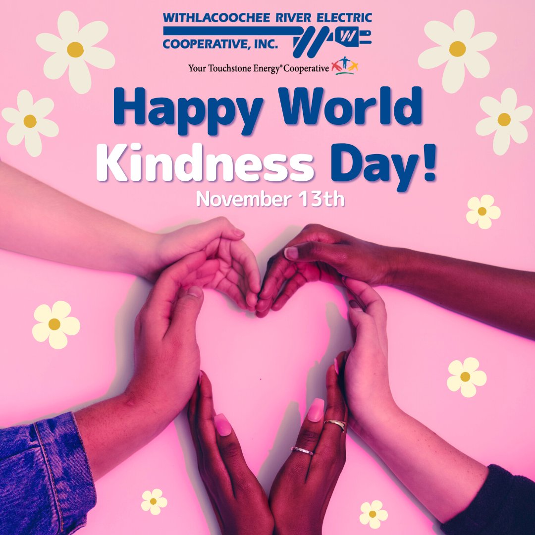 WRECCoop's tweet image. 💙 Kindness Powers Community

On World Kindness Day, we celebrate the small acts that make a big difference.

Whether it’s restoring power after a storm or lending a helping hand, WREC is proud to serve with heart.

Let’s keep kindness flowing—today and every day. #wreccoop