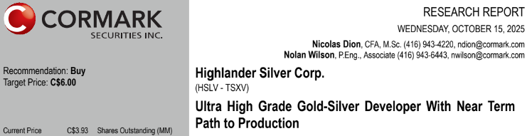 Highlander Silver Corp. TSX:HSLV $HSLV tweet media