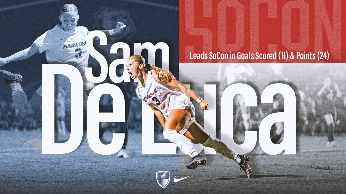 With her three goals and one assist last Friday, Sam De Luca now leads the SoCon in both goals scored and points! 

#DogDynasty | #AllForSAMford
