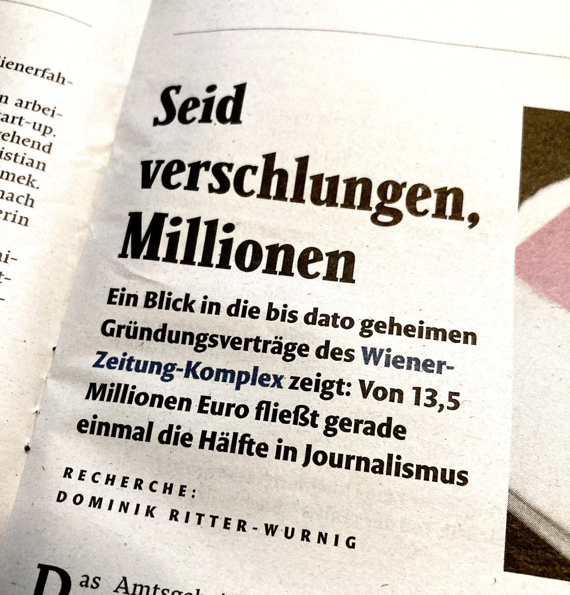 Walter Gröbchen (@groebchen) on Twitter photo Über die Fehlkonstruktion der neuen <a href="/WienerZeitung/">WZ | Wiener Zeitung</a> (jetzt nur mehr "WZ"), verursacht durch die Hybris von @Volkspartei und <a href="/diegruenen/">Die Grünen</a>.
falter.at/zeitung/202510… via <a href="/falter_at/">@falter_at</a> <a href="/DomRitt/">Dominik Ritter</a> #Medien #Politik #Österreich Über die Fehlkonstruktion der neuen <a href="/WienerZeitung/">WZ | Wiener Zeitung</a> (jetzt nur mehr "WZ"), verursacht durch die Hybris von @Volkspartei und <a href="/diegruenen/">Die Grünen</a>.
falter.at/zeitung/202510… via <a href="/falter_at/">@falter_at</a> <a href="/DomRitt/">Dominik Ritter</a> #Medien #Politik #Österreich