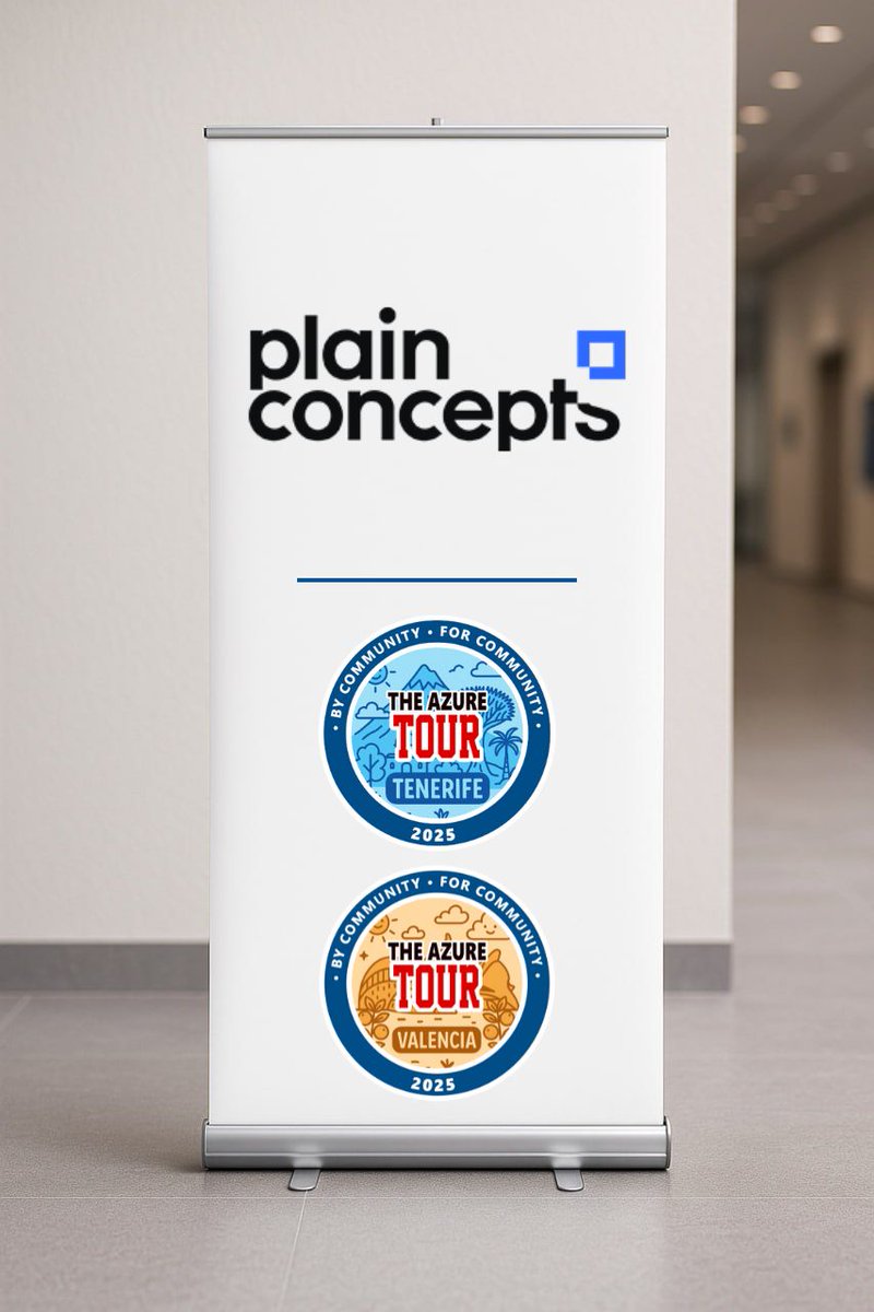 GlobalAzureES's tweet image. Con 19 años liderando la tecnología con soluciones de vanguardia, y también siempre presente con su apoyo a la comunidad #Microsoft, tenemos a @plainconcepts como uno de nuestros patrocinadores de la #Azure Tour en el mes de octubre.
🎟️Entradas aquí: azure-tour-2025-valencia.eventbrite.es