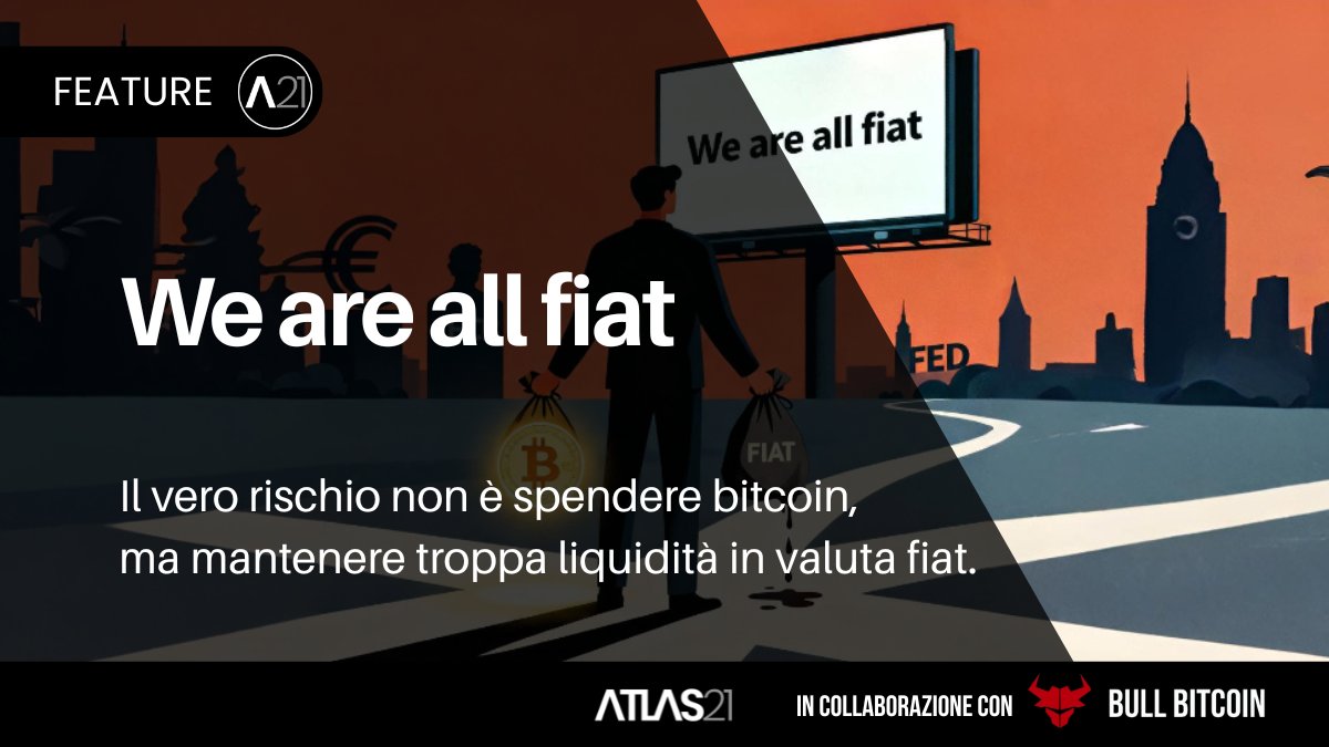 💰 Se si ha abbastanza valuta fiat da poter scegliere cosa spendere, allora si ha troppa valuta fiat.

La volatilità di bitcoin è ai minimi storici. La massa monetaria M2 USA è passata da $15.000 miliardi a $22.000 miliardi. L’offerta di euro e dollari continua ad aumentare,