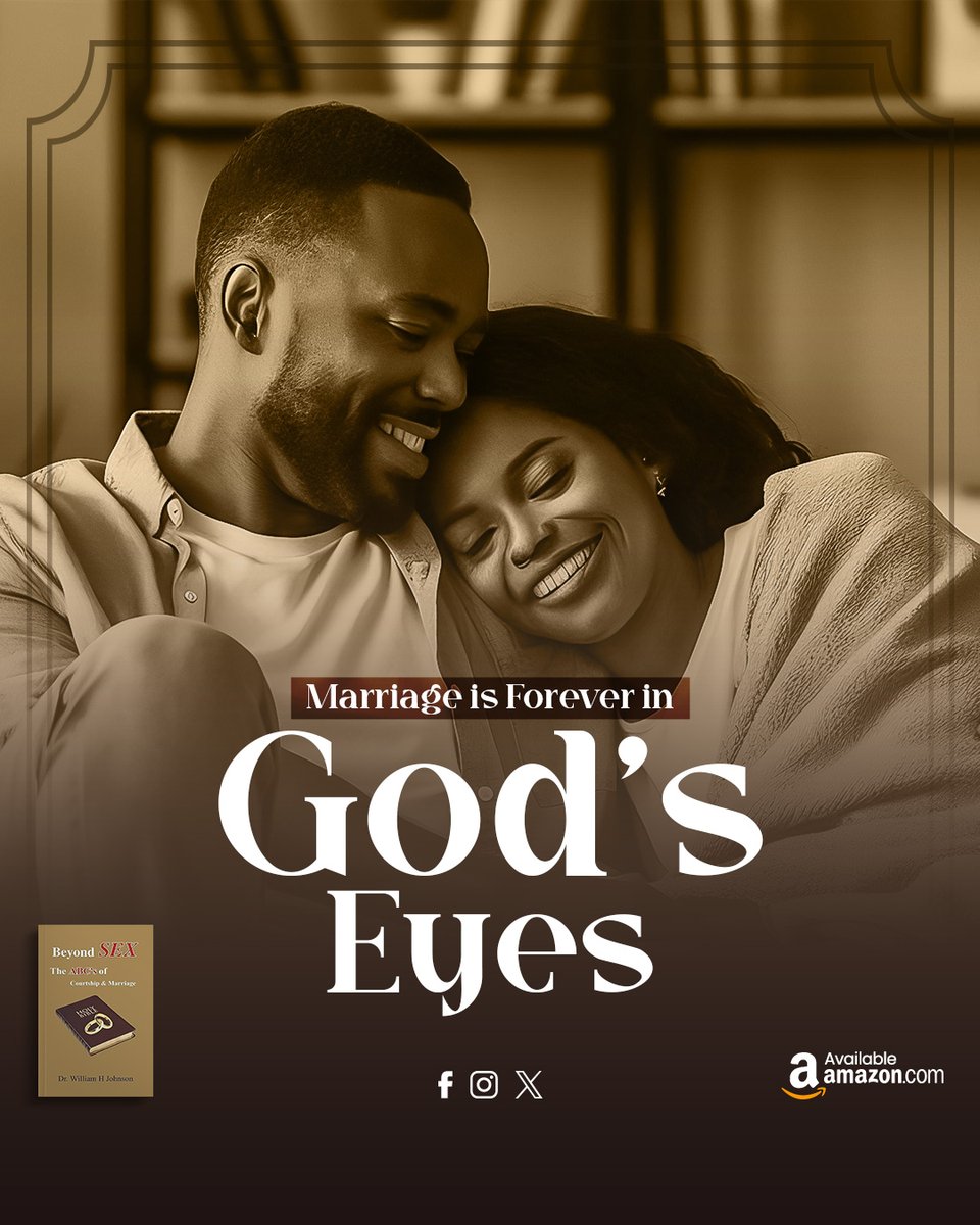 drwilliam_j's tweet image. What the world may separate, God still sees as united. Strengthen your marriage with truth that lasts.
Read and grow now. Start your journey today!
amz.run/9iw2

#GrowTogether #EmotionalConnection #MarriageJourney #LoveAndFaith #BeyondSex #ChristianDating