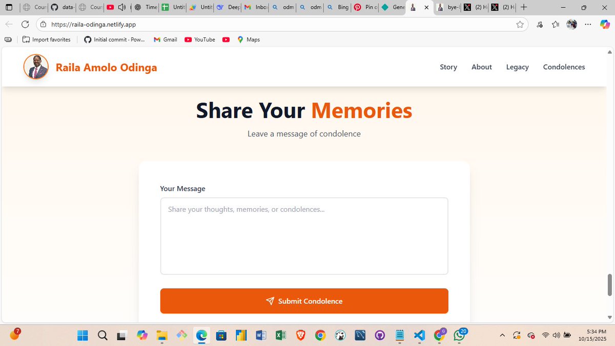 gregorytechKE's tweet image. built a tribute website for @RailaOdinga 
here: raila-odinga.netlify.app 
@KenyanSays @citizentvkenya @Classic105Kenya @PropesaTV @polo_kimanii @Kenyans @Goddie_Ke @MkenyaMzi @_MtuTano @jimNjue_ @DanChepta   @HarunMbaabu  @Bookten8 @C_NyaKundiH @abuga_makori @Kibet_bull