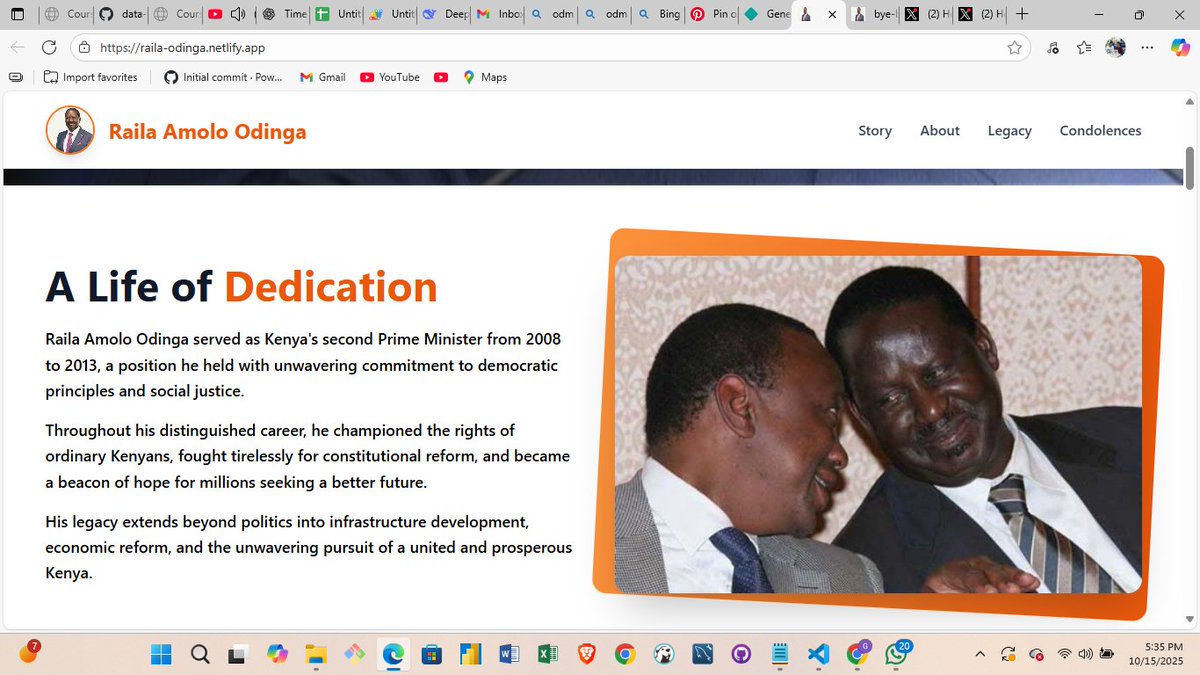 gregorytechKE's tweet image. built a tribute website for @RailaOdinga 
here: raila-odinga.netlify.app 
@KenyanSays @citizentvkenya @Classic105Kenya @PropesaTV @polo_kimanii @Kenyans @Goddie_Ke @MkenyaMzi @_MtuTano @jimNjue_ @DanChepta   @HarunMbaabu  @Bookten8 @C_NyaKundiH @abuga_makori @Kibet_bull