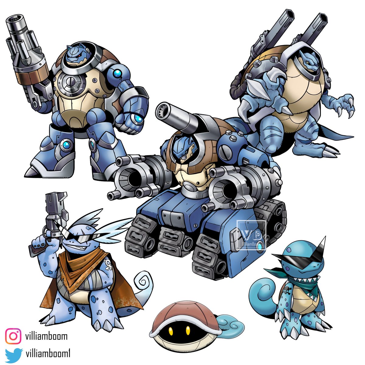 Blastoise evolution line as Digimon

#pokemon #Digimon