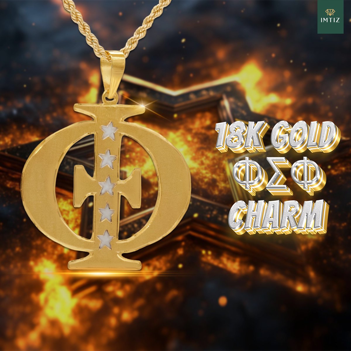 imtizhub's tweet image. Stand out with power and prestige 
This 18KT gold charm combines the brilliance of yellow and white gold crafted to perfection for those who lead with style and strength 
 Dual-tone elegance 18KT Gold craftsmanship Symbol of pride and excellence

#ImtizJewels #18KTGold #GoldCharm