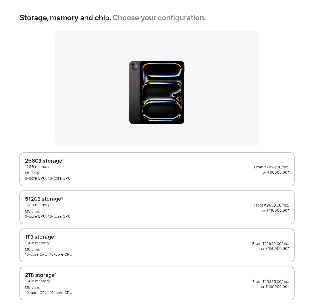M5 iPad Pro 11-inch price in India