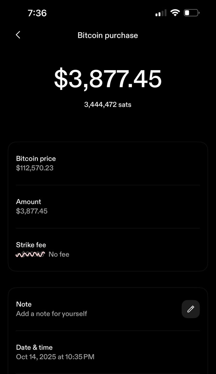 Like clockwork, every 2 weeks on payday. Living a ₿ standard is the ultimate DCA strategy. 

Free “how to” guide will be available for download at bitcoinmath.org soon! 

Own ₿. Rent $.