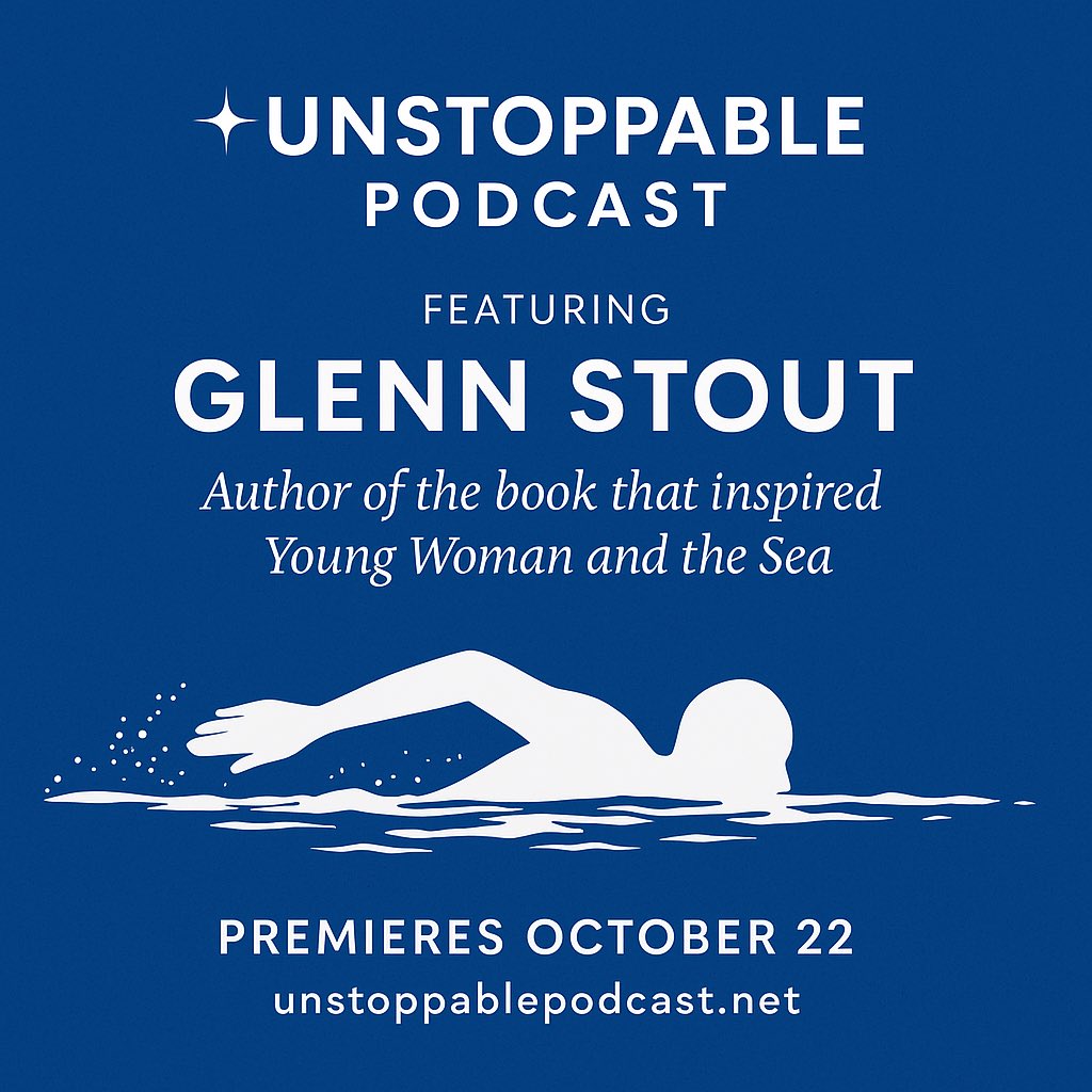 Author Glenn Stout joins the Unstoppable Podcast to share the true story that inspired Young Woman and the Sea.
Episode drops October 22. Listen on unstoppablepodcast.net or your favorite podcast platform. #womenssports #podcasts #author