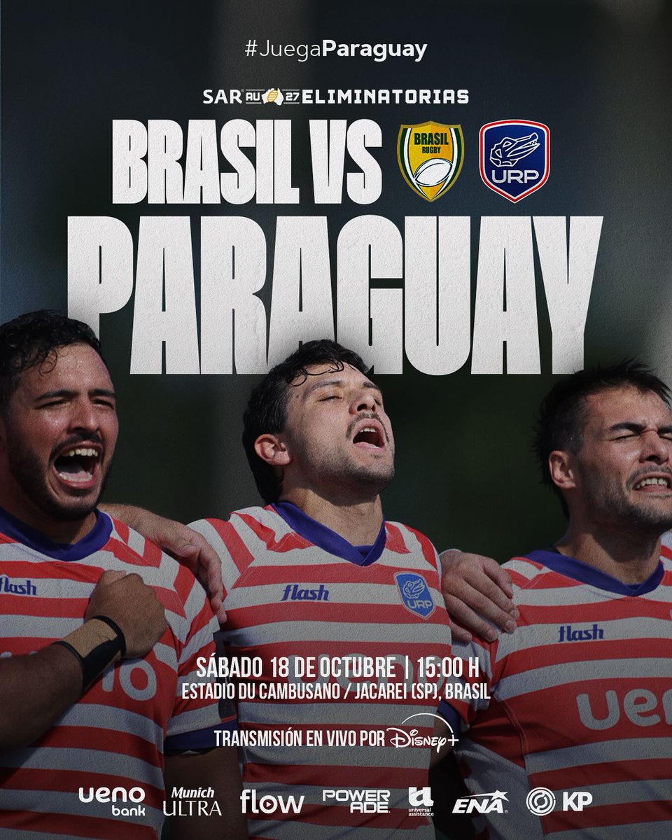🏉El sábado se define la última plaza al Repechaje final de la RWC entre Brasil y Paraguay.

🏉Juegan a las 15.00, en Jacareí. Dirige Tomás Bertazza (ARG).

🏉La ida fue para los Yacarés por 39-19.

🏉El que gana la serie viaja a Dubai para enfrentar a Samoa, Namibia y Bélgica.