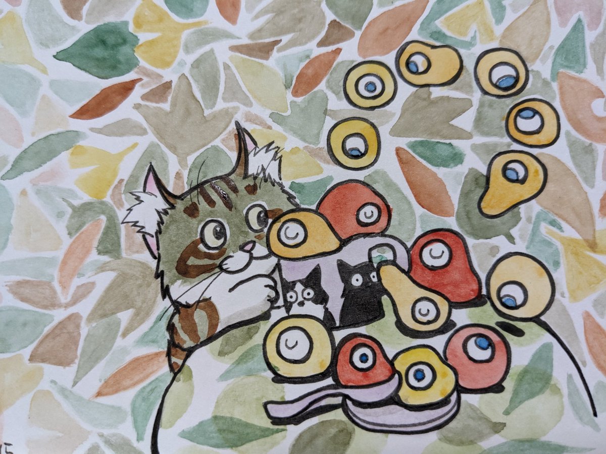 2025.10.15🫖🍵
 ＃こみゃく
 #pasericat 🍁