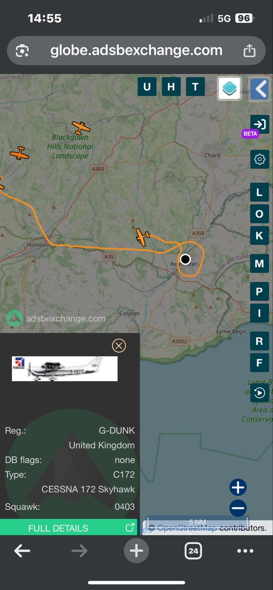wetgear's tweet image. Anyone else experience arial harassment? Once is a coincidence, 2nd time a nuisance, 3rd time harassment. Disappear from @flightradar24 not @ADSBex Find them on companies house. Visit their home and politely ask the pilot leave me alone. #arialharassment  #gpsspoofing
